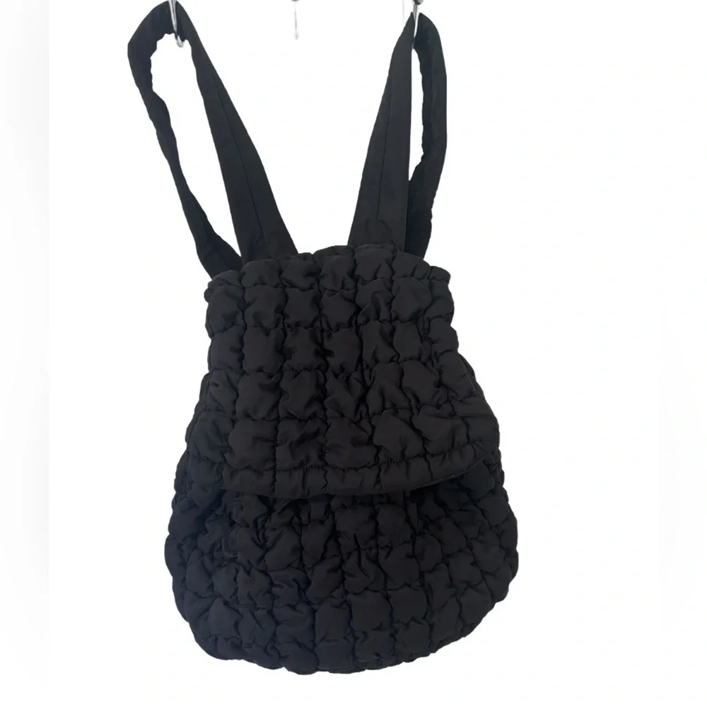 Super‎ Cute Forever 21 Black Quilted Backpack